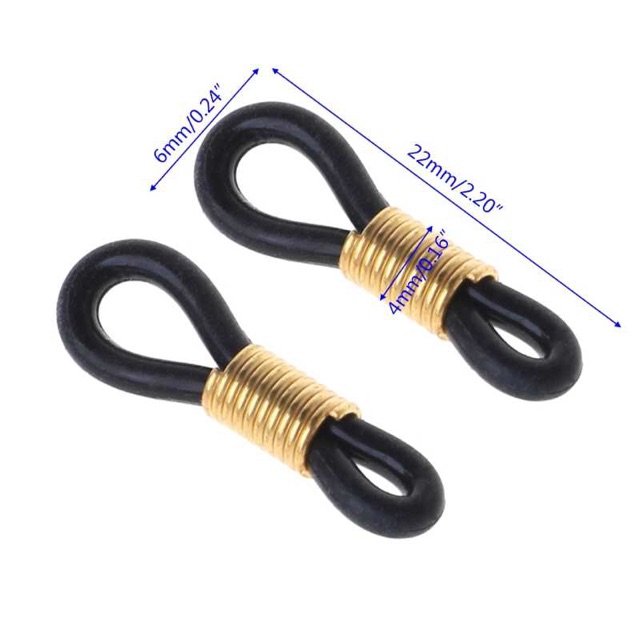2 Cặp Vòng Cao Su Kết Nối Dây Chống Rơi Gọng Mắt Kiếng