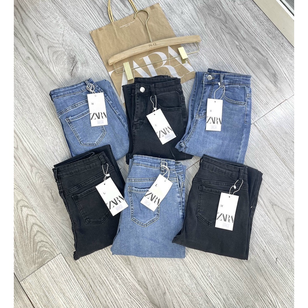 QUẦN JEANS BÒ ÔM CO GIÃN TUA GẤU HAI MÀU TÔN DÁNG