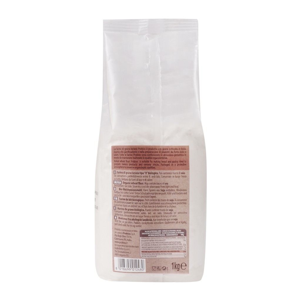 Bột Mì Đa Dụng Hữu Cơ Mịn, Không Tẩy Trắng 1kg, Bột Làm Bánh Hữu Cơ ProBios Organic