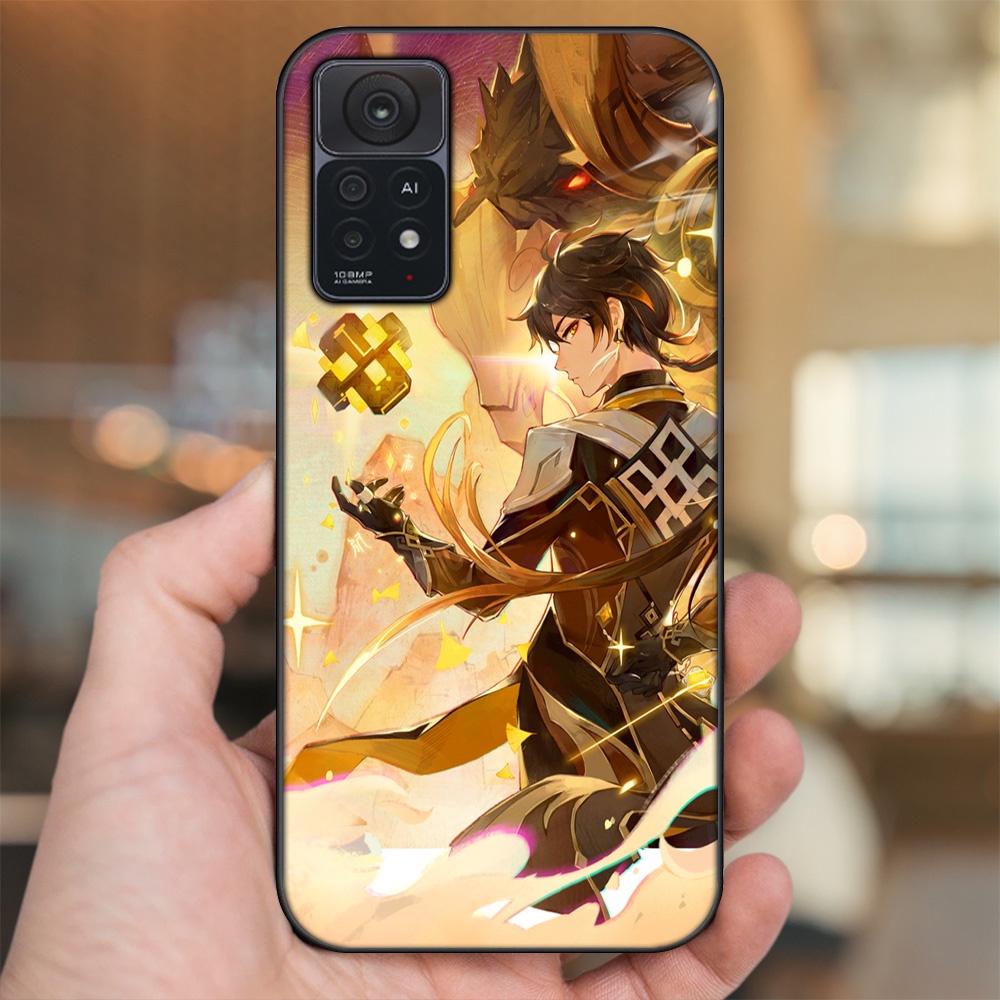 Ốp lưng Xiaomi Redmi Note 11 Pro 5G viền đen in hình Zhongli Genshin Impact