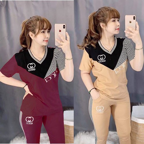 Đồ bộ nữ mặc nhà bộ mặc nhà bigsize sau sinh dễ thương thun cotton quần lửng S162