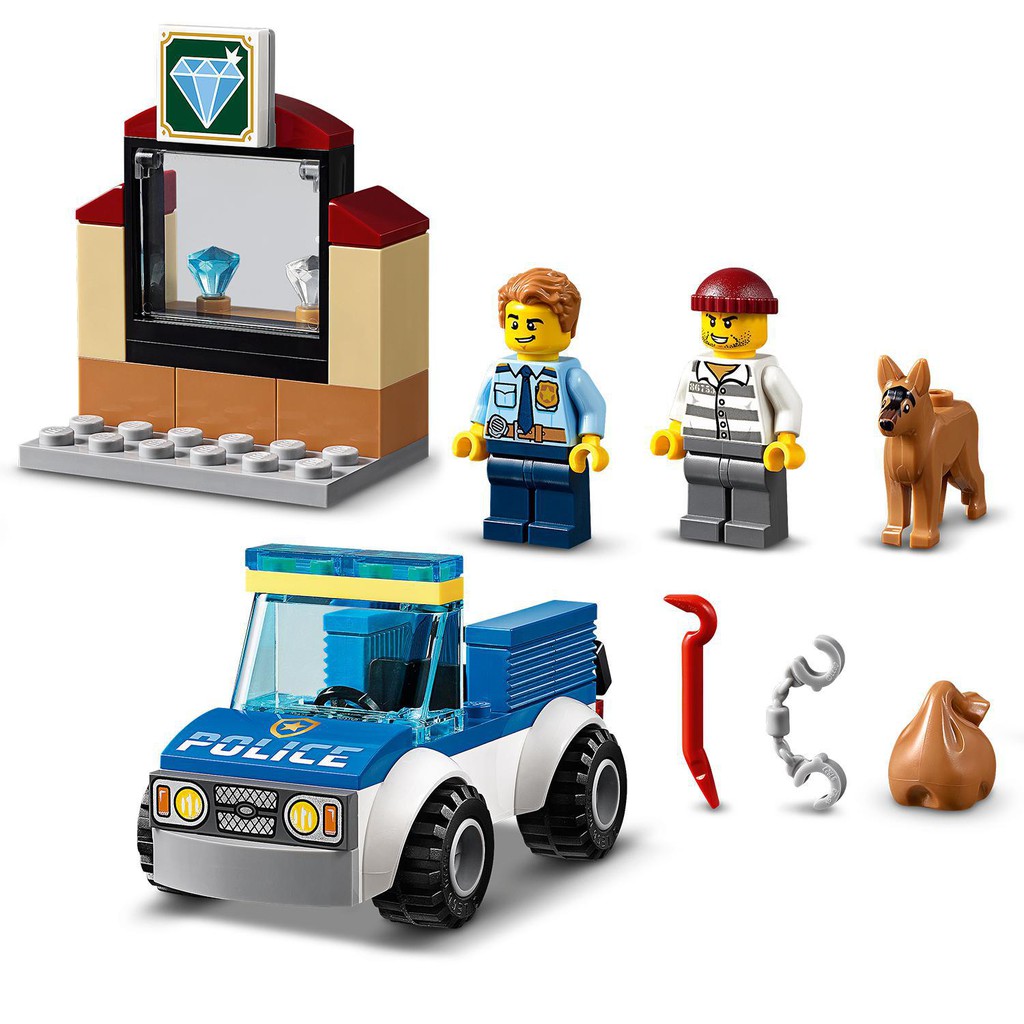 LEGO CITY 60241  Biệt Đội Cảnh Khuyển ( 67 Chi tiết) Bộ gạch đồ chơi lắp ráp cảnh sát cho trẻ em