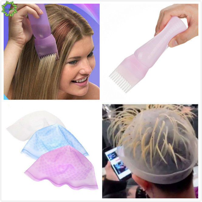Chai silicone đựng dung dịch nhuộm tóc nổi bật tái sử dụng được có móc