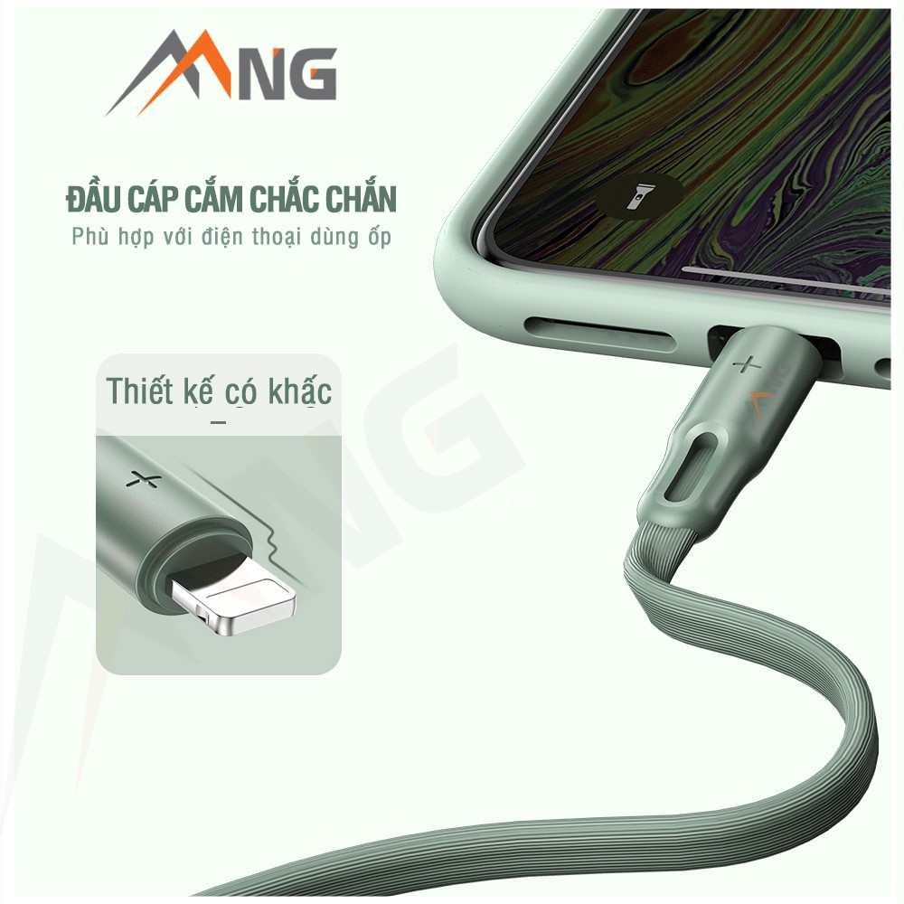 Dây Sạc iPhone Chính Hãng Rockspace S1, sạc nhanh, ổn định, không nóng máy, dây dẹt, độ dài 1m, bảo hành 12 tháng