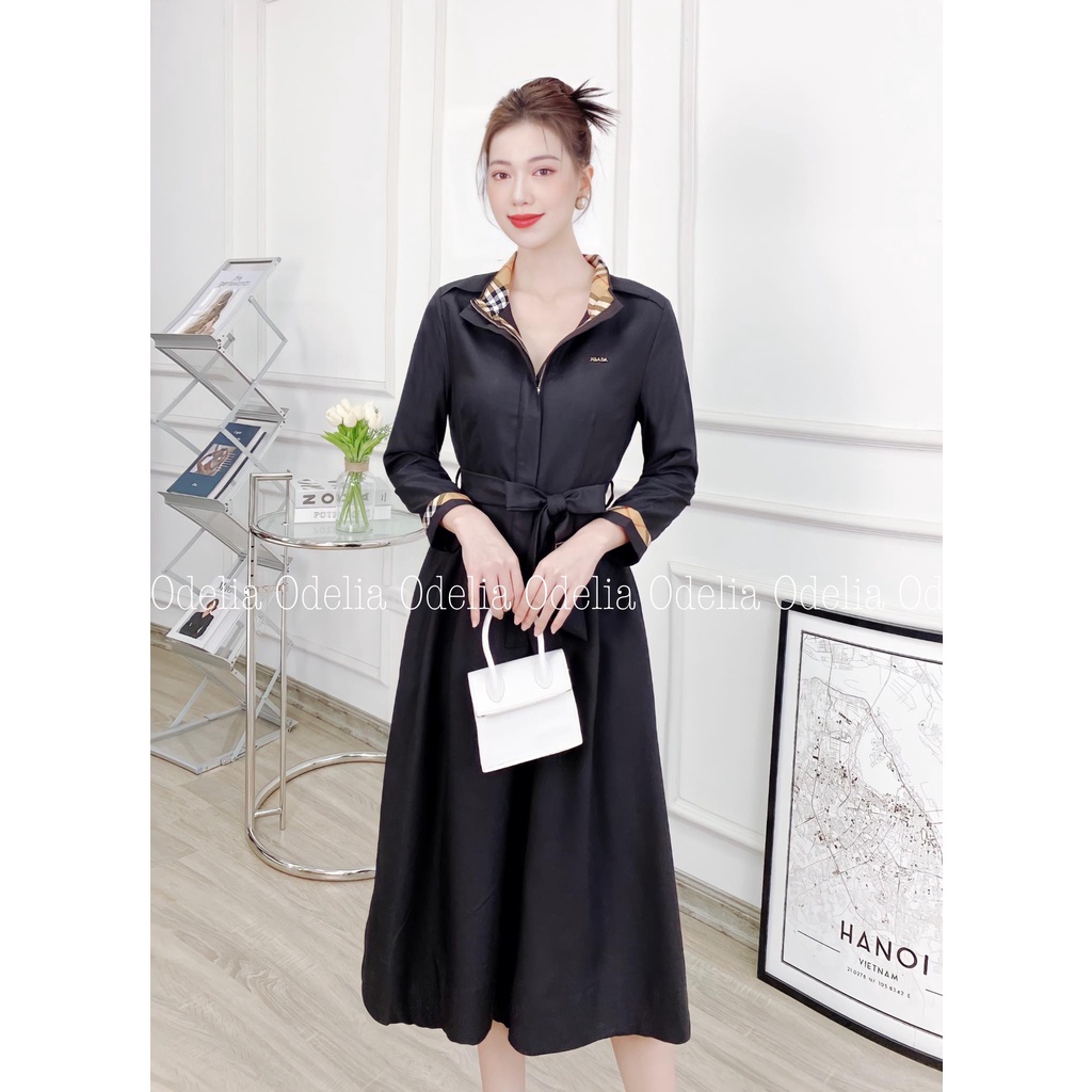 Đầm liền cao cấp Odelia, kèm dây nơ đi làm đi học đều đẹp - V6470