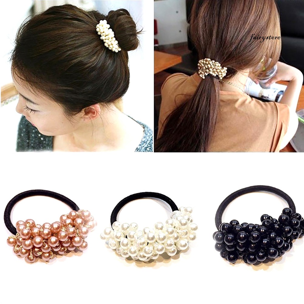 Fs Dây Cột Tóc Đính Hạt Ngọc Trai Nhân Tạo Cho Phái Nữ