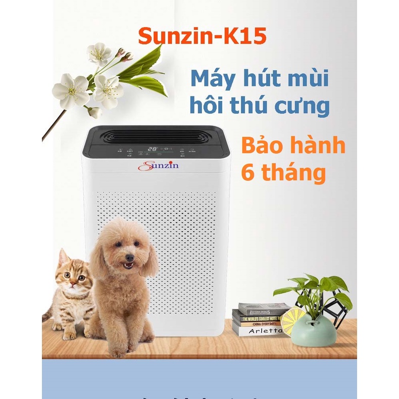 Máy hút mùi hôi thú cưng Sunzin-K15 (bảo hành 6 tháng) Máy Lọc Không Khí và khử mùi chó mèo