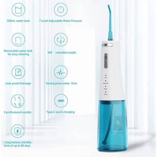 Máy tăm nước cầm tay BOMIDI D3 PRO - vệ sinh răng miệng , 7 chế độ- Hàng Chính Hãng