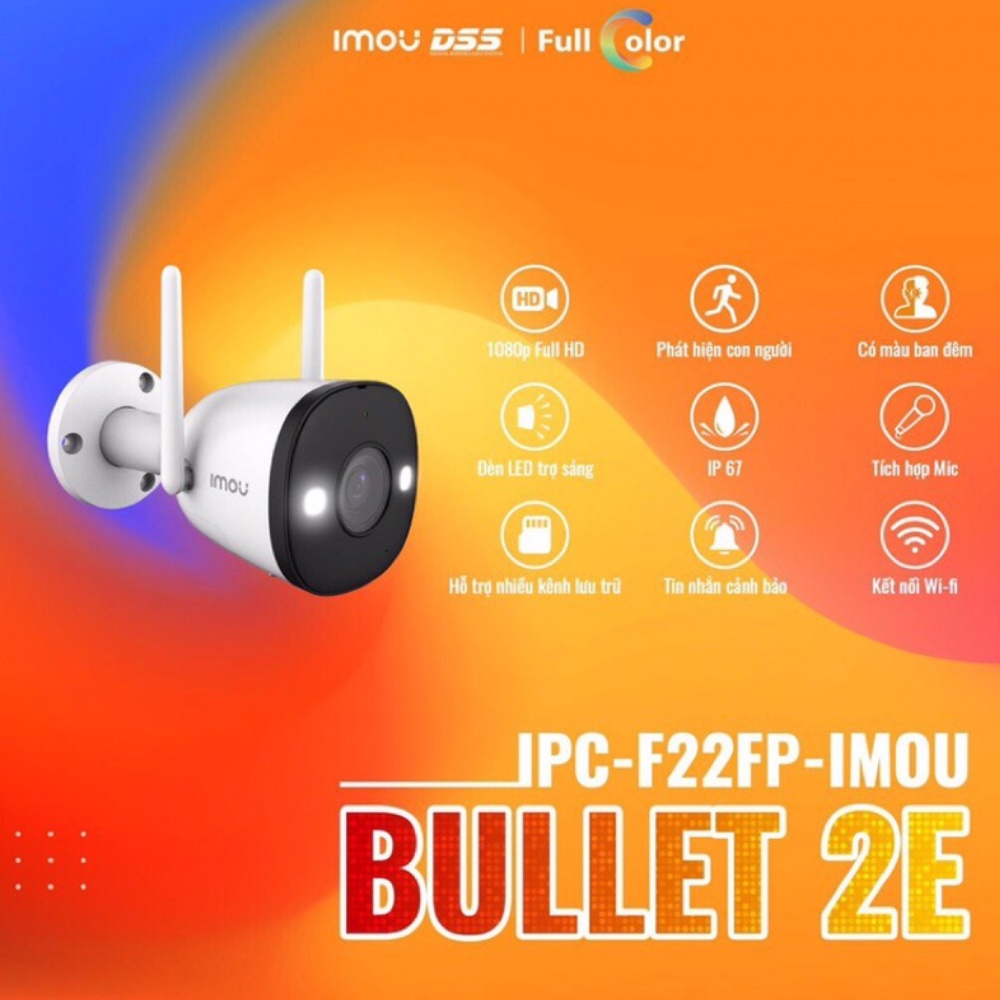 Camera wifi ngoài trời Imou G22P  F22P 1080P - F42P 4MP 2K ghi âm công nghệ AI chống thời tiết