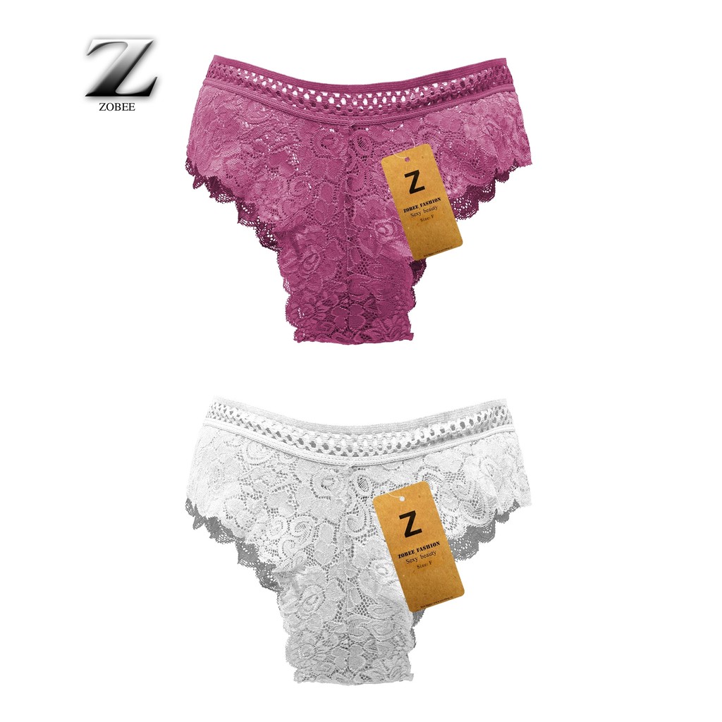 ZOBEE Combo 2 quần lót ren Hoa hồng quyến rũ QL8240B | BigBuy360 - bigbuy360.vn