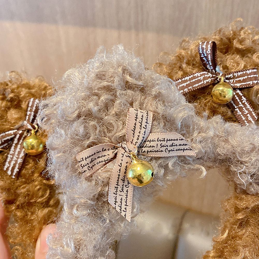 Băng đô cài tóc rửa mặt hình tai gấu bằng vải bông dễ thương dành cho nữ