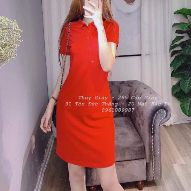 Đầm kiểu cổ polo cực đơn giản cho nữ