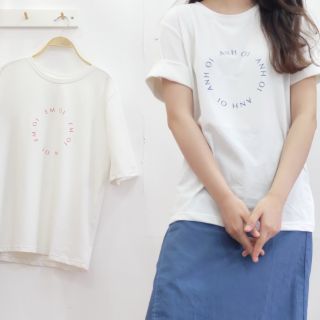 Áo Anh ơi trắng/xám