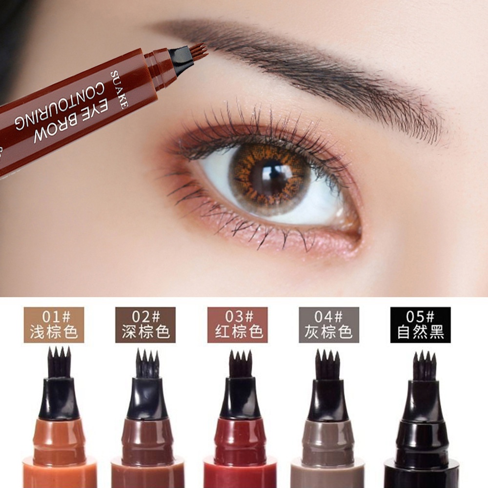 [Hàng mới về] Bút Kẻ Chân Mày Dạng Lỏng Kháng Nước Đầu Bốn Chấu Tiện Lợi | BigBuy360 - bigbuy360.vn