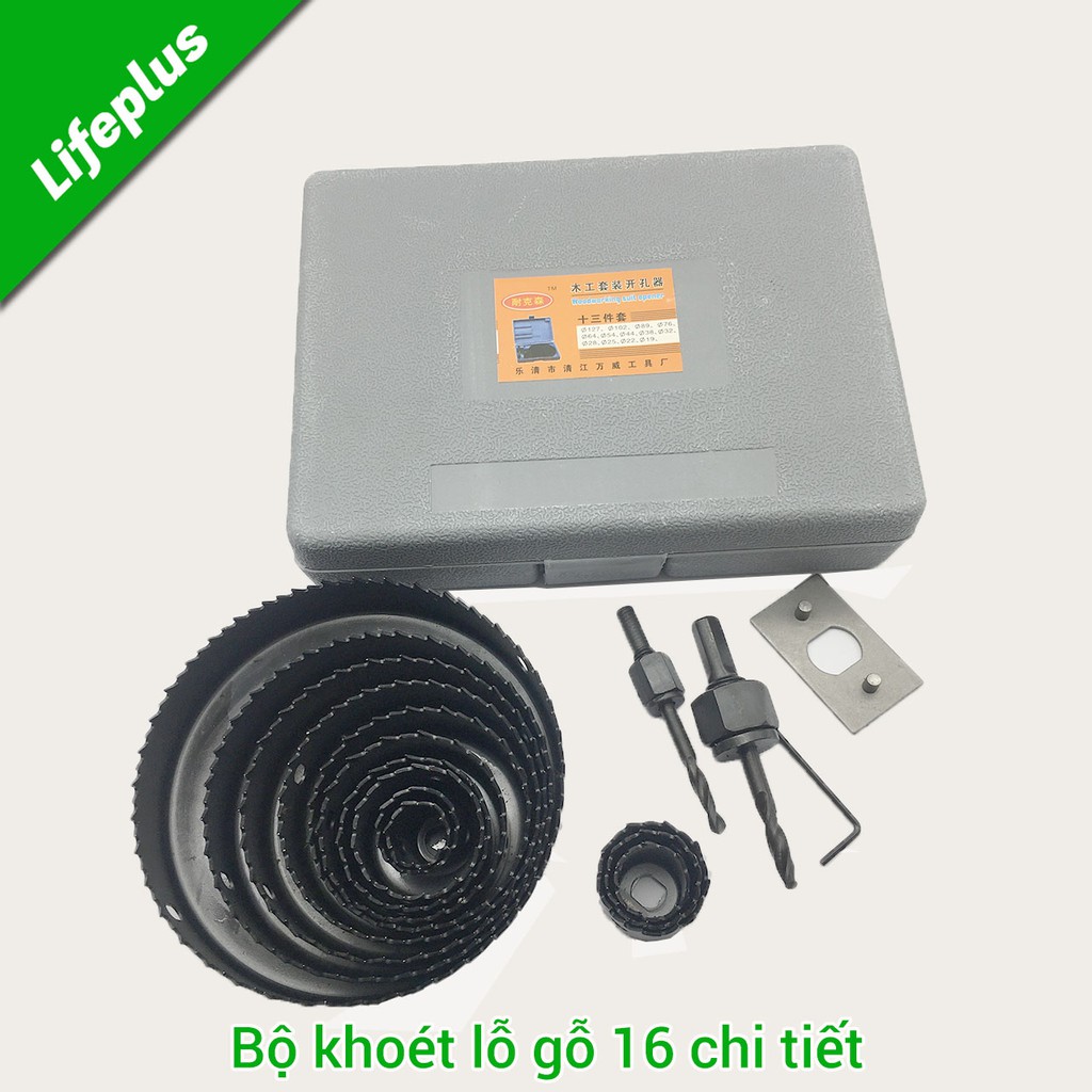 Bộ khoét lỗ gỗ và thạch cao 16 chi tiết M42 (Ø19mm - Ø127mm)