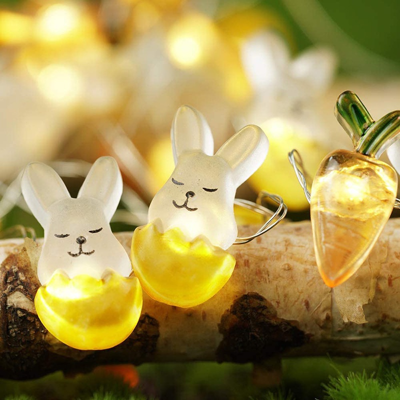 Dây đèn LED trang trí lễ phục sinh hình con thỏ bằng đồng Trang Trí Tết Trang Trí Nhà Ở / Lễ Hội Đẹp Mắt Phòng Ngủ ,Trang Trí Sinh Nhật, Lễ tết, Trang Trí Phòng Cưới, Giáng Sinh, Noel