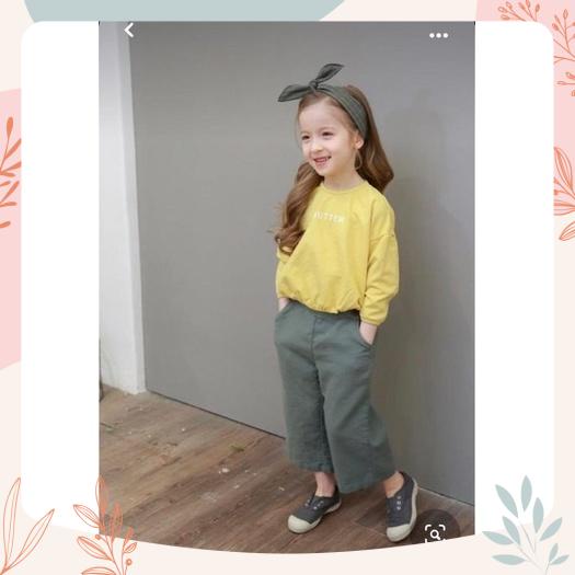 Quần linen culottes bé gái lớn