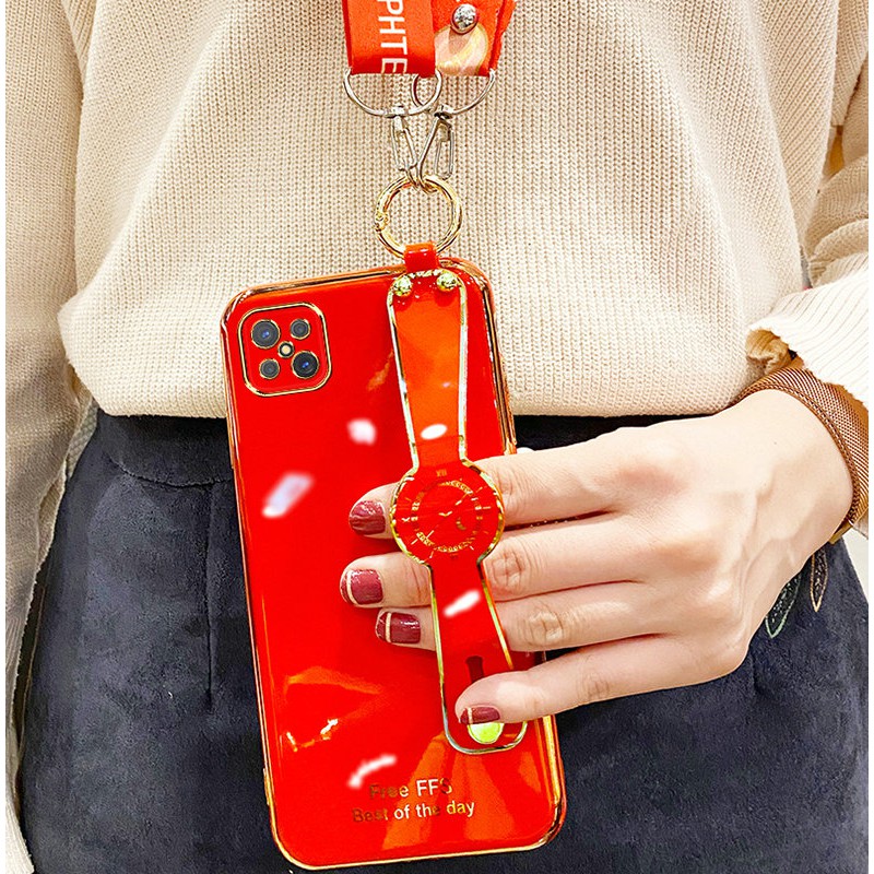 Ốp điện thoại có dây móc tay dành cho Samsung A71 A51 A50 A30s A10 S20+ Ultra S10+ S9+ Note10+ 9 8 M11 A11 6D | BigBuy360 - bigbuy360.vn