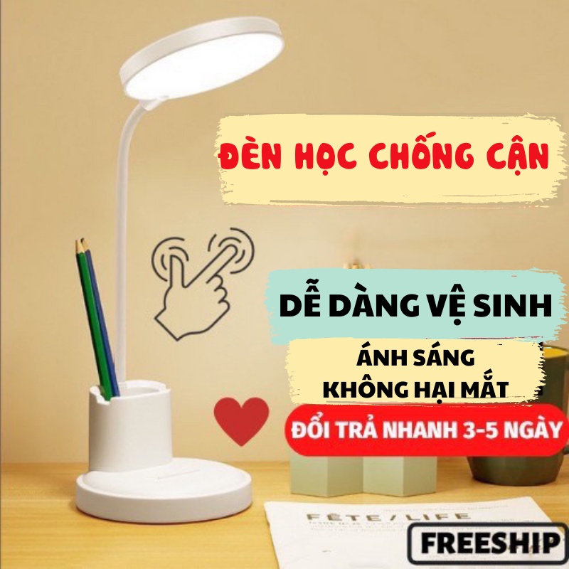 Đèn Học Để Bàn, Đèn Học Mini Chống Cận Để Bàn Học, Bàn Làm Việc Bảo Vệ Mắt LEON OFFICIAL