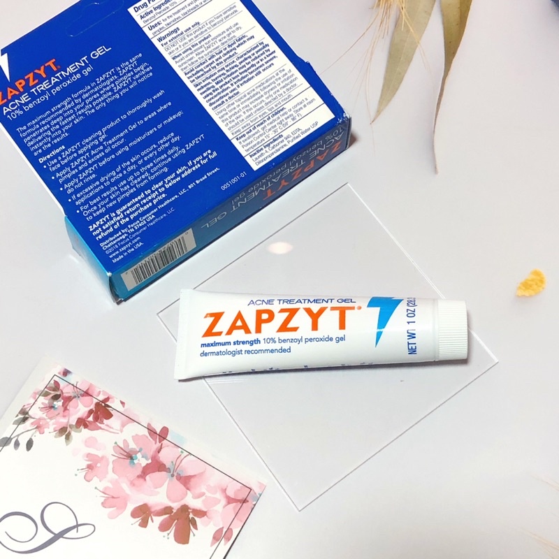 Kem mụn ZAPZYT Acne Treatment 10% Benzoyl Peroxide Gel 5.0