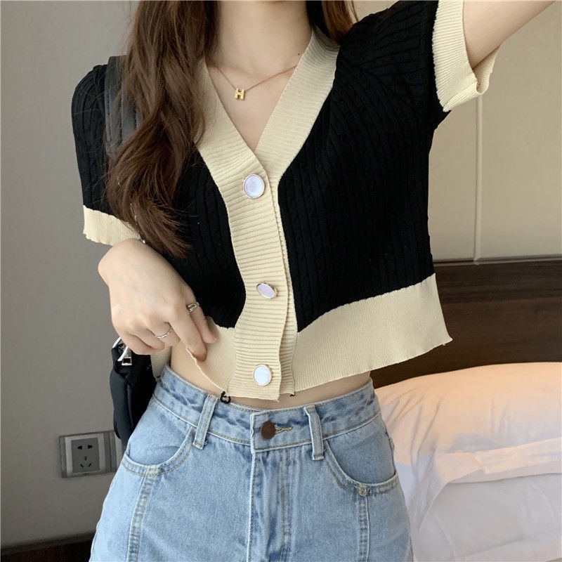 Áo Khoác Cardigan Dệt Kim Cổ Cao Phong Cách Hàn Quốc Thời Trang Mùa Hè Cho Nữ 2021 | BigBuy360 - bigbuy360.vn