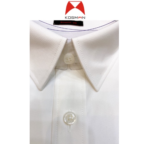Áo Sơ Mi Nam Dài Tay KOSMAN Màu Trắng , Vải Sợi Sồi, Không Nhăn, Thấm Hút Mồ Hôi Tốt - SD972 | BigBuy360 - bigbuy360.vn