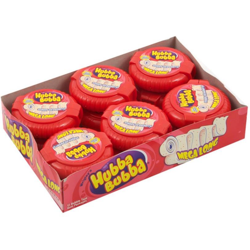 ( Bán sỉ ) Lốc 12c Kẹo gum cuộn siêu dài Hubba Bubba (180cm - 56gr)