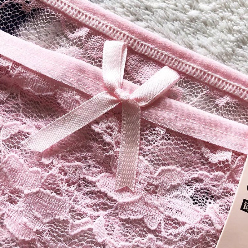 Quần lót ren đính nơ mềm mại quyến rũ