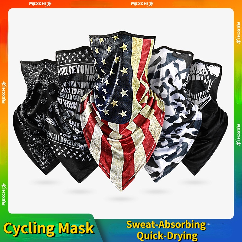 Khăn Che Mặt Bằng Lụa Lạnh Hình Tam Giác Che Phủ Tai Tiện Dụng