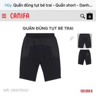 Quần tụt bé trai sành điệu CaNiFa