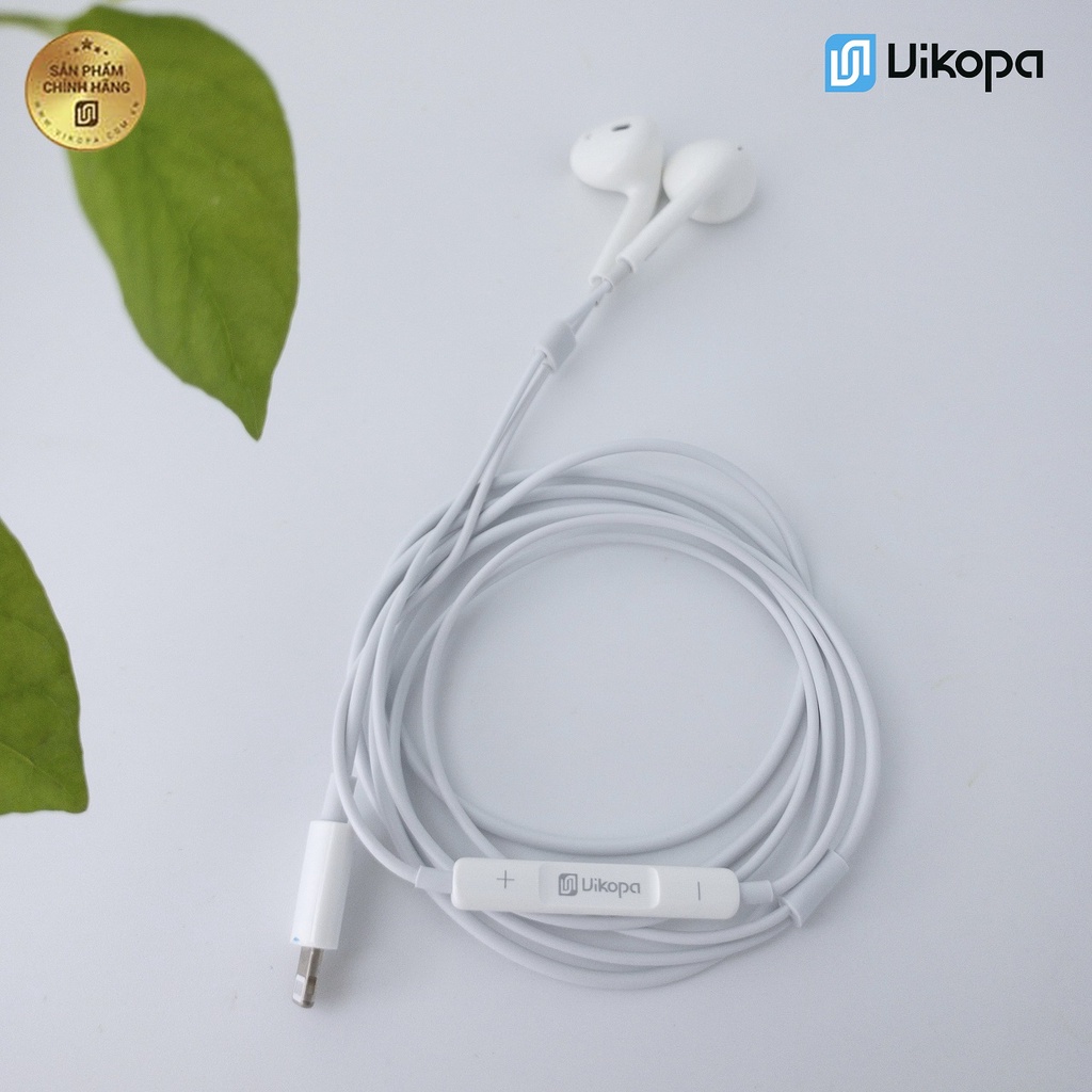 Tai nghe Earpods Hi-Fi Stereo chân 3.5mm VIKOPA âm thanh chân thực, âm bass sống động - Hàng chính hãng VIKOPA VN