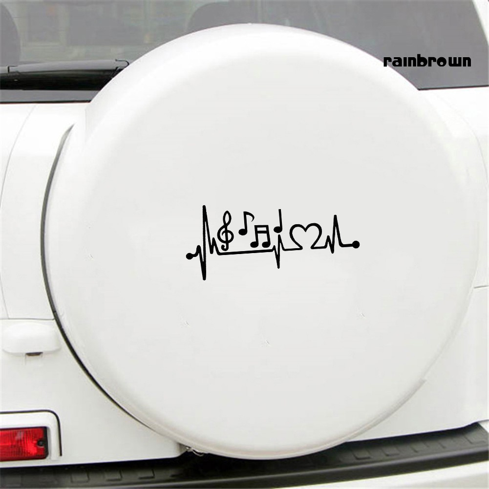 Sticker dán trang trí xe hơi hình nhịp tim và nốt nhạc độc đáo