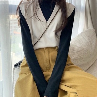Áo Len Gile Nữ Trơn Cổ V Lefe GL04