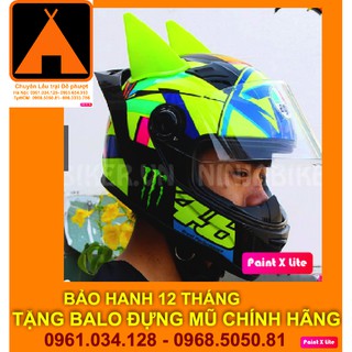 Mũ bảo hiểm agu 7 màu chính hãng tặng mũ trùm ninja + balo đựng mũ