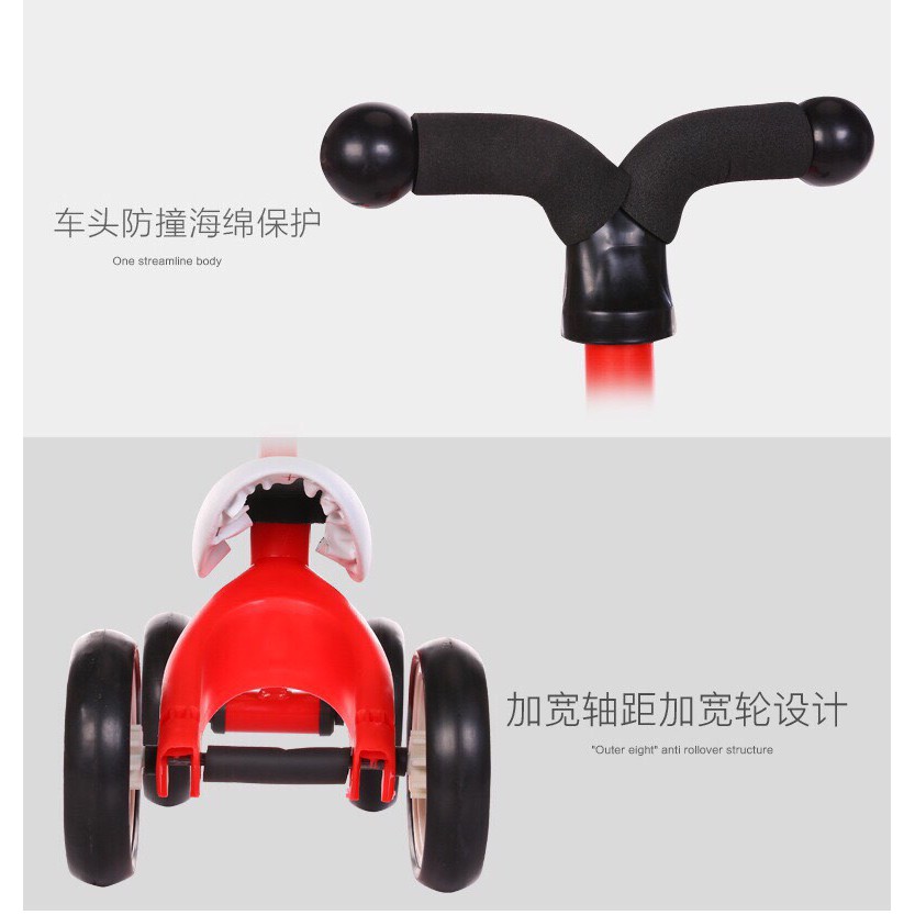 Xe chòi chân 4 bánh tự cân bằng cho bé yêu của bạn, Xe Cứng Cáp, Chắc Chắn Dành Bé 1 Đến 2 Tuổi