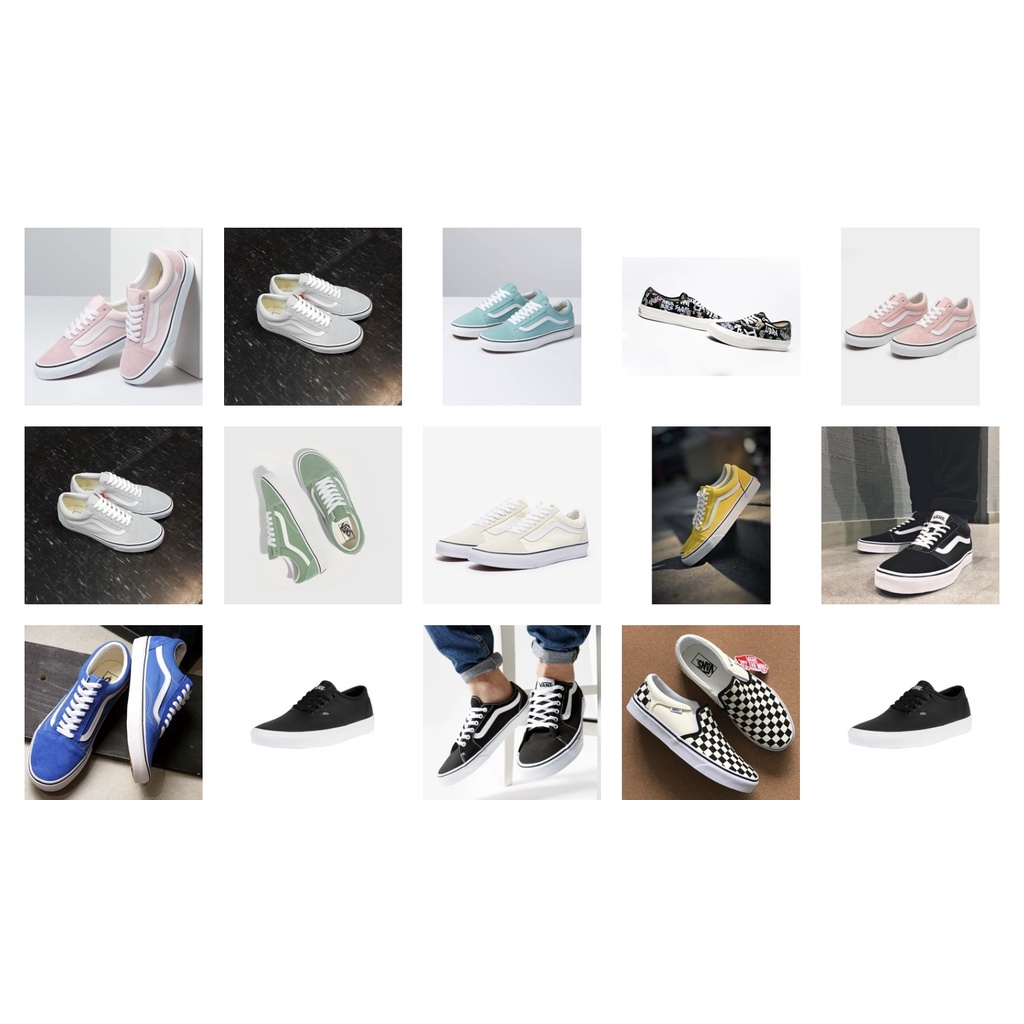 Giày Vans Chính Hãng Size 38 38.5 39 Old Skool Authentic Slip On