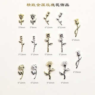 Set 10 charm hoa hồng trang trí móng