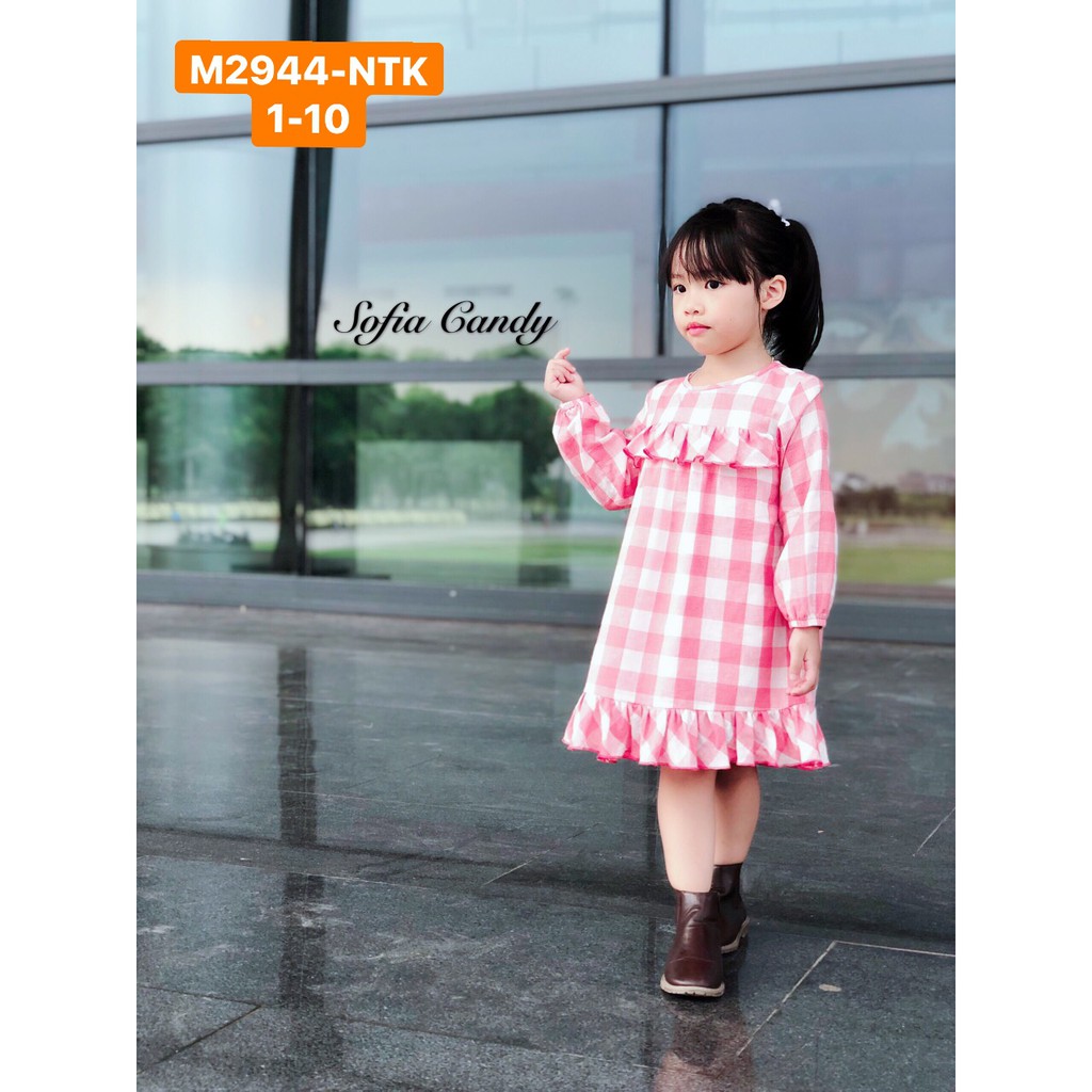 Combo váy ca rô hồng- mã 2944