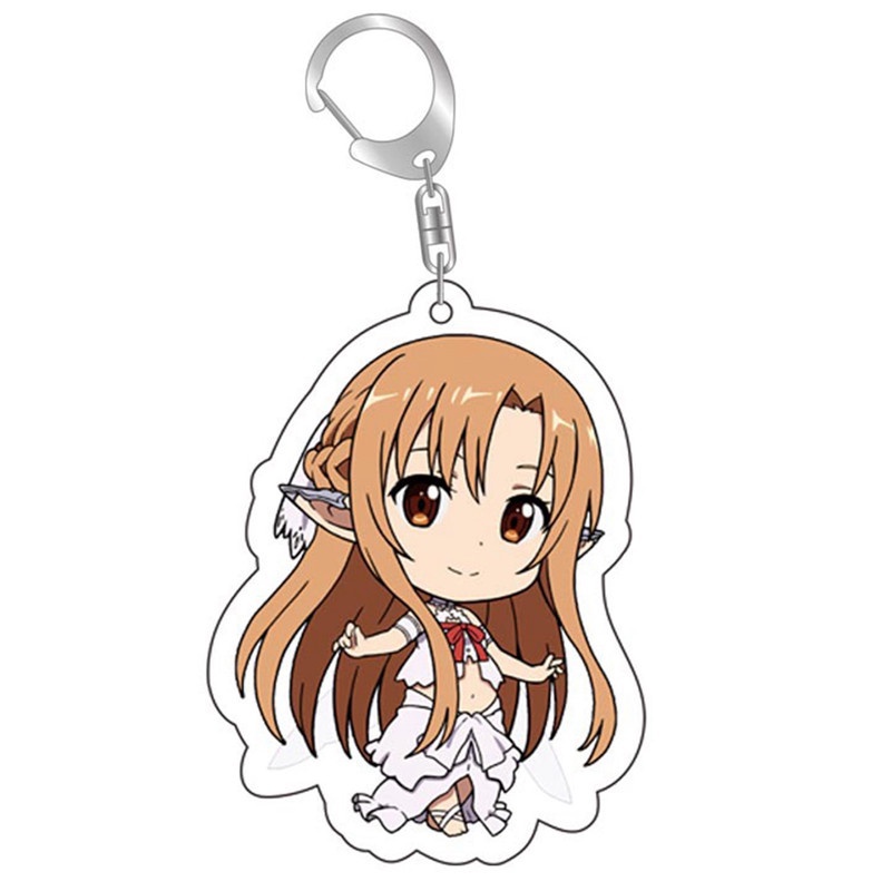Móc Khóa Kim Loại Hình Sword Art Online Kirito Asuna Yuuki Asuna Asada Shino Q