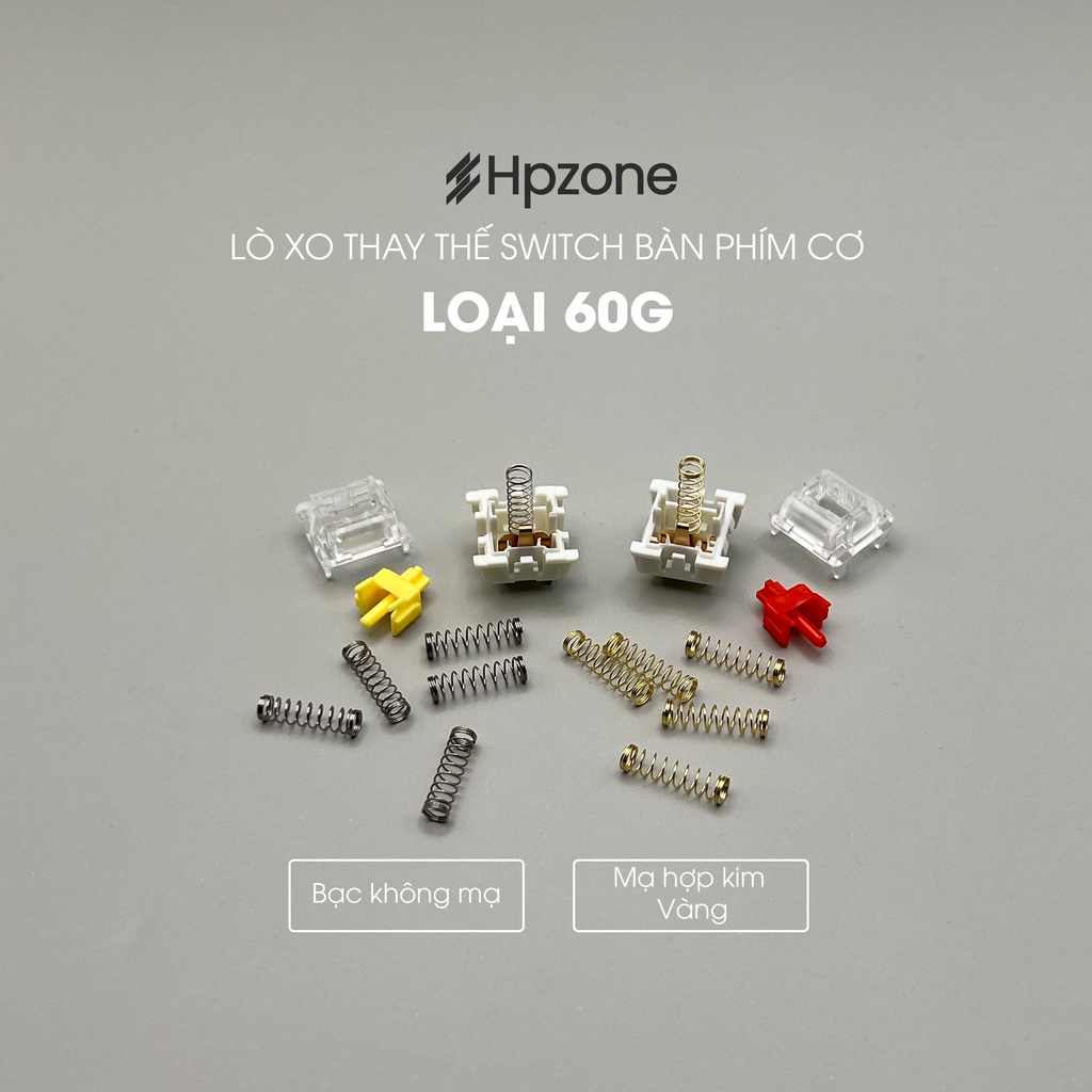 Lò xo Switch 60g lò xo 60g thay thế cho Switch bàn phím cơ loại Bạc hoặc Vàng