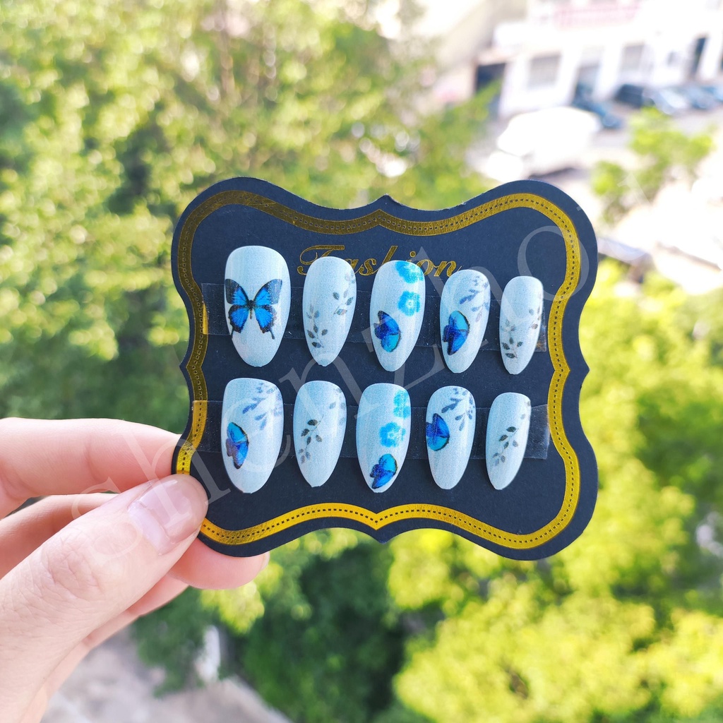 Set 24 Móng Tay Giả Kiểu Pháp Tự Làm T1-T50