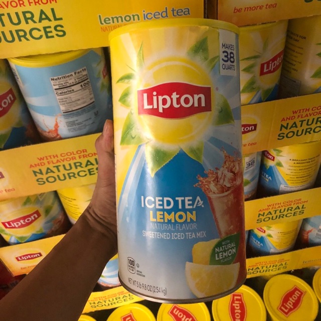 Bột pha Lipton iced tea hương chanh 2kg710 g Mỹ