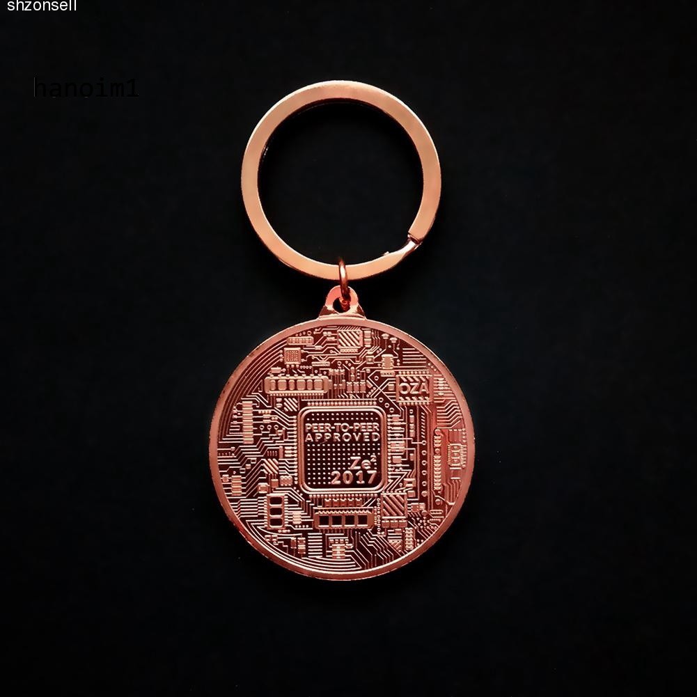 Móc khóa mặt hình đồng xu Bitcoin độc đáo