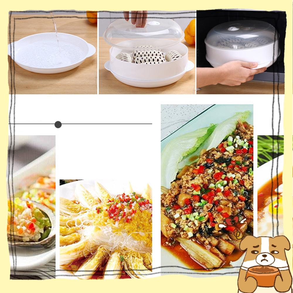 Khay Hấp Bánh Bao 1 / 2 Tầng Tiện Dụng Cho Lò Vi Sóng