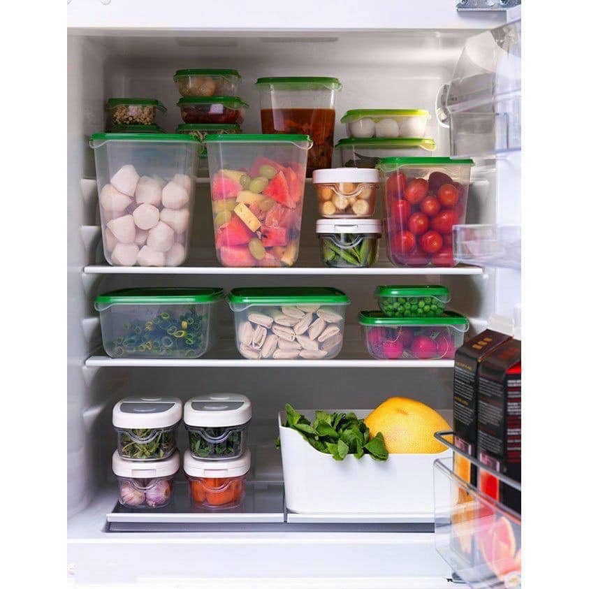 Bộ hộp đựng thực phẩm 17 món - Set 17 hộp nhựa tủ lạnh cao cấp bảo quản đồ ăn