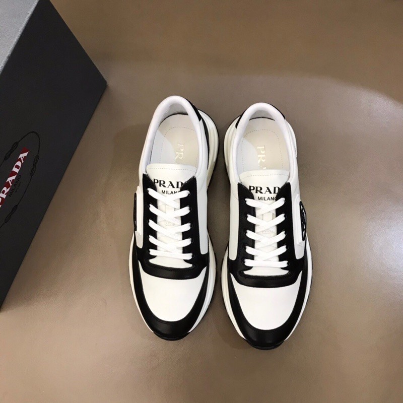 Giày thể thao/sneaker nam Prada da thật cao cấp phối 2 màu phong cách