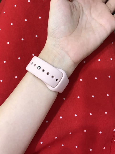 DÂY CAO SU SILICON SPORT HỒNG NUDE DÀNH CHO APPLE WATCH 38/40/42/44mm