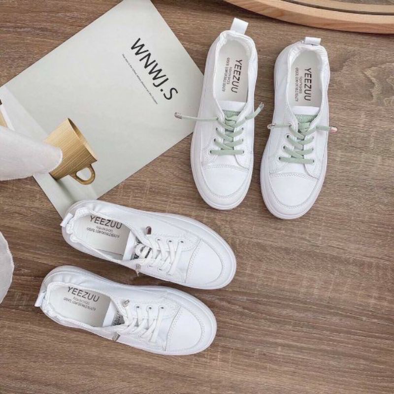 Giày bata trắng, giày thể thao nữ,Giày đế bệt ,giày giá rẻ