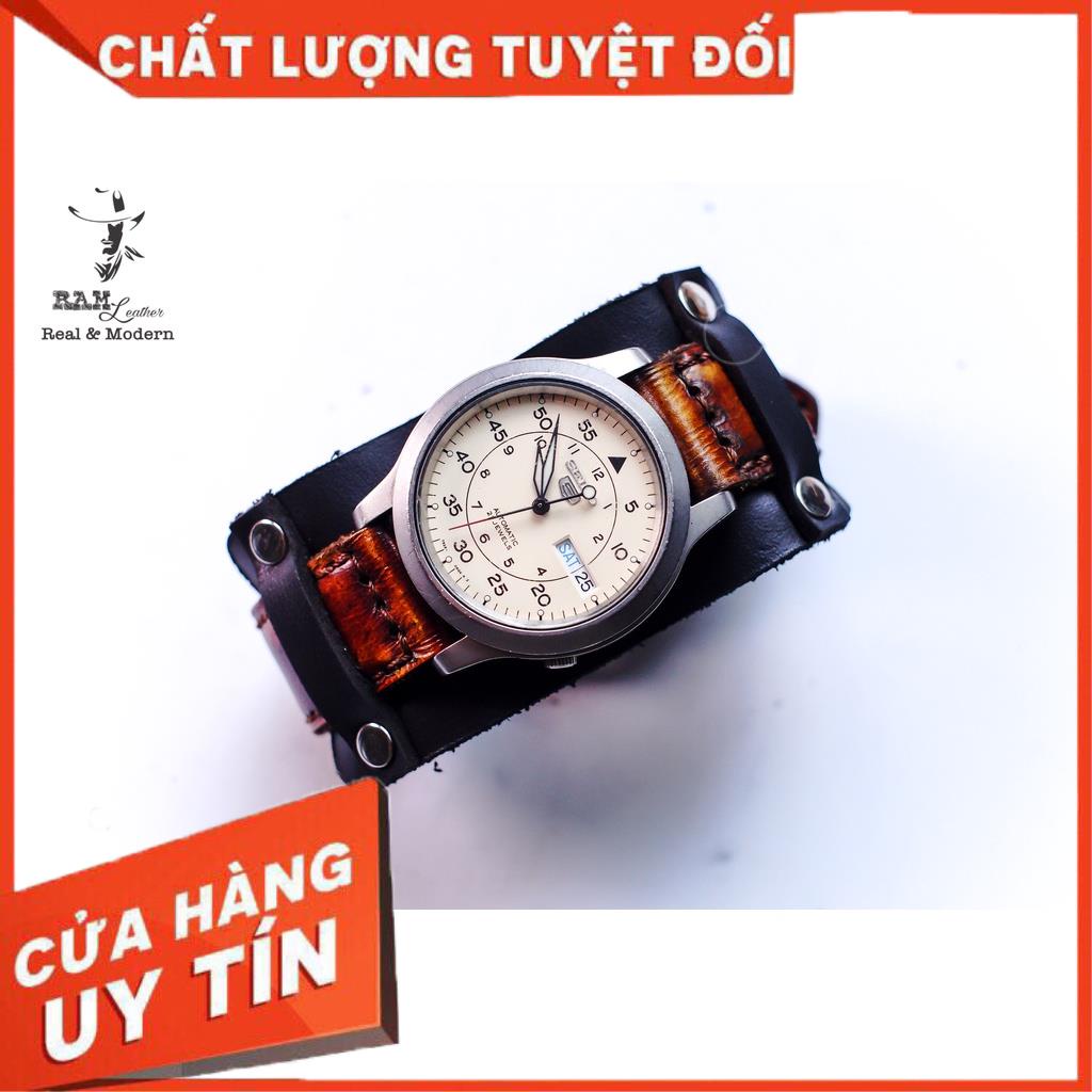 Tâm Lót Bundstrap Da Bò Đen B5 - Ram Leatehr