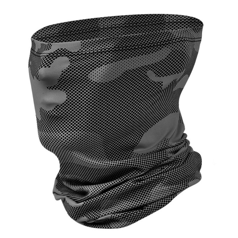 Khẩu Trang Chống Nắng UPF50 Bằng Lụa Lạnh Họa Tiết Rằn Ri Unisex